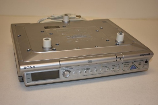 Vintage Under-Cabinet Mount Sony CD Clock Radio ICF-CD543RM