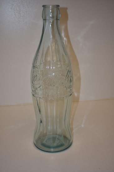 1923 OVERSIZED GLASS COCA-COLA BOTTLE, 20 INCHES TALL