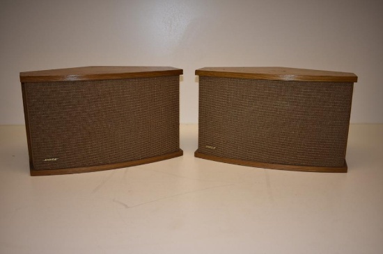 Pair of Vintage Bose 901 Series VI Stereo Speakers Light Brown