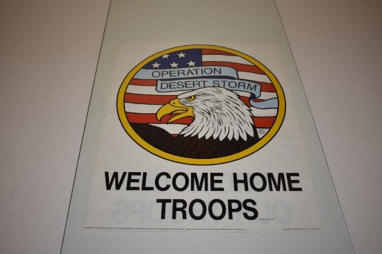Vintage Lot of 6 Operation Desert Storm Welcome Home Troops Posers 23"x18" 1991