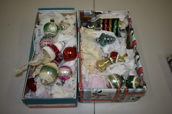 2 Boxes of Antique Christmas Ornaments