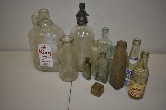 Large Lot of Antique Soda + Medical Bottles, Seltzer, Milk + More!