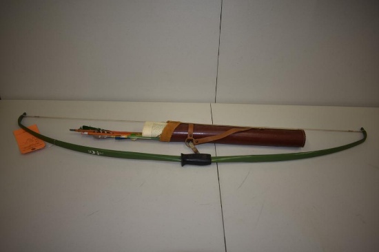 Vintage Bear 56" Bow + Arrow in Carrying Case