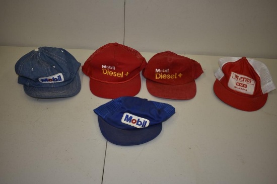 Vintage Lot 5 Awesome Mobil + Related Hats & Snapbacks