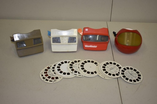 Lot of 2 USA Made View Master's w/ 20+ reels