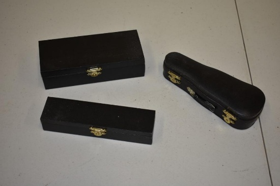 Lot of 3 High Quality Musical Instrument Christmas Ornaments IN CASES