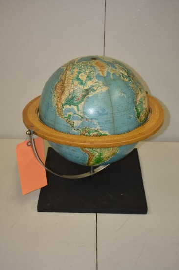 Vintage Cartocraft Physical/Political 12" Globe w/ Ring and Base