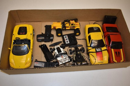 Lot of 5 Vintage RC Remote Control Cars, Camaro, Turbo Vette & More!