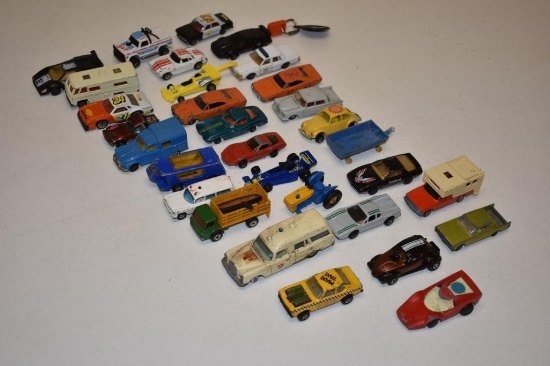 Large Lot of Vintage 1970's & 80's Toy Cars, Matchbox, Kidco & More! 20+