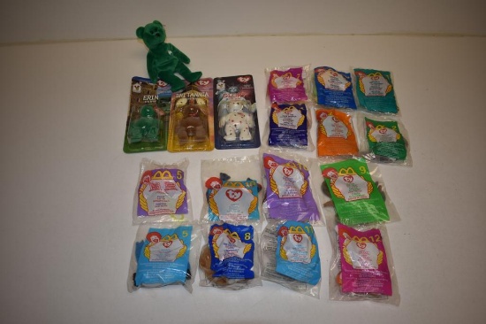 Large Lot of 18 Vintage TY Beanie Baby, Teenie & More! NEW
