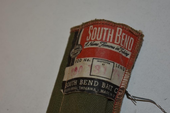 Antique South Bend NO. 290 7.5' Bamboo Fly Fishing Rod IN SLEEVE