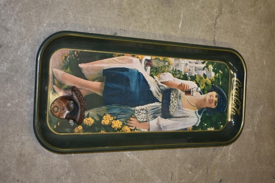 VINTAGE 1973 COCA-COLA TRAY AND BOTTLE OPENER
