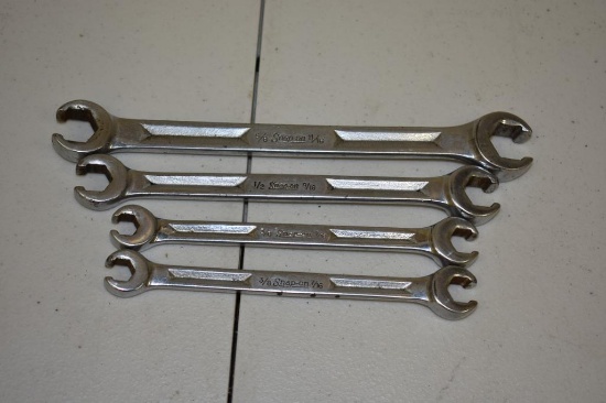 SNAP-ON SAE FLARING WRENCHES 3/8-11/16" 4 PIECES