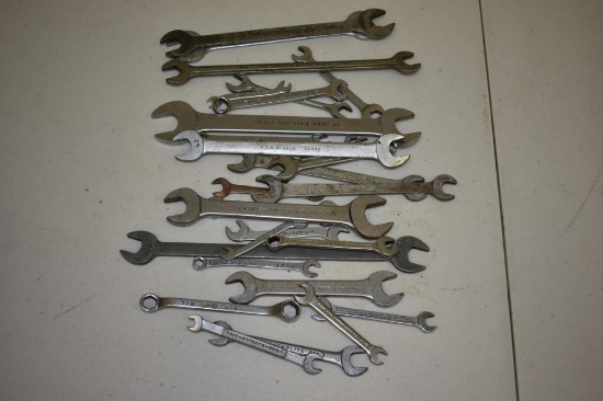 LARGE SELECTION OF THIN PROFILE SAE WRENCHES MIXED MAKE 29 PIECES
