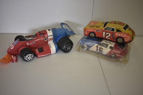 (3) COKE NASCAR FORMULA 1 CAR CUSHIONS