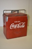 METAL COCA-COLA CARRY COOLER WITH BOTTLE