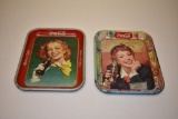 (2) VINTAGE COCA-COLA TRAYS METAL