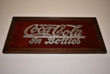 FRAMED METAL COCA-COLA RADIATOR SIGN 20'S