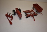 Vintage Ertl IH International Diecast Toy Tractor W/ Implements & Attachments