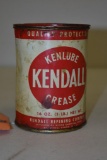 VINTAGE KENDALL KENLUBE GREASE CAN WITH GREASE