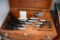 BROWN AND SHARPE MICROMETERS IN WOODEN BOX, INCOMPLETE SET