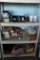 2ND, 3RD AND BOTTOM SHELF OF THIS UNIT; NAILS, BULBS, HOSE, ETC.