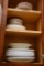 THIS CUPBOARD WITH PLATES, BOWLS, ETC.