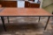 METAL BASE TABLE WITH WOOD LOOK TOP, 3' X 6' X 29