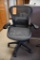 HERMAN MILLER AERON CHAIR, BLACK MESH, FULLY ADJUSTABLE, GRAPHITE FRAME ON WHEELS, SIZE B