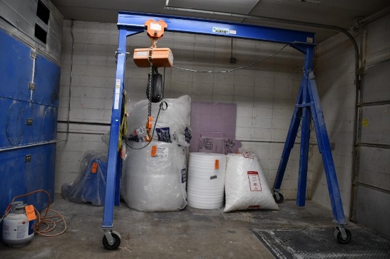 VESTIL GANTRY CRANE GAN-F6, 6,000# CAPACITY, VESTIL CHAIN HOIST, 4,000# CAPACITY