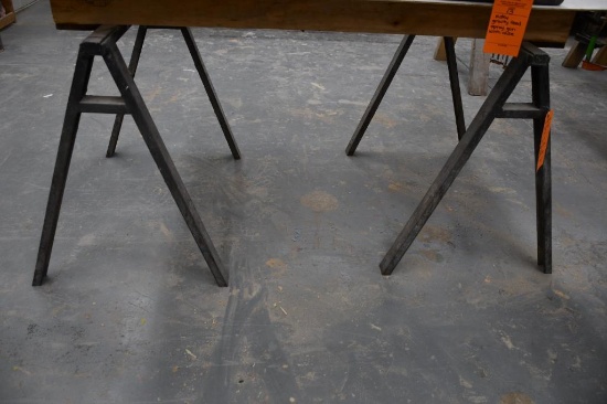 PAIR OF 34-1/2" WIDE METAL SAWHORSES