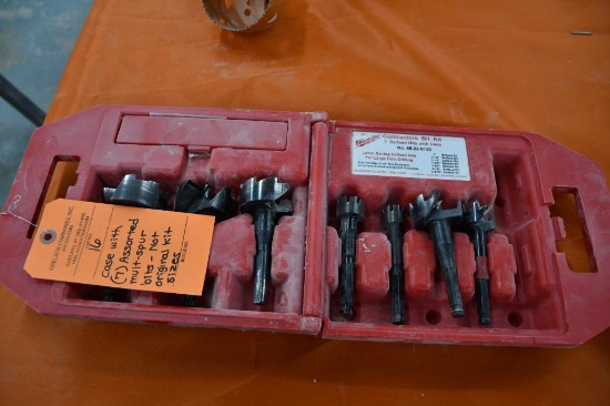 CASE WITH 7 ASSORTED MULTI-SPUR BITS, NOT ORIGINAL KIT SIZES