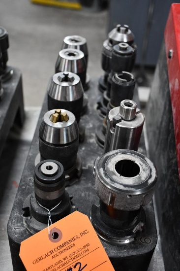 (10) CAT 40 TOOL HOLDERS WITH STAND