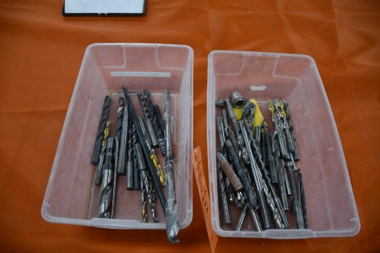 (2) BINS WITH ASSORTED DRILL BITS