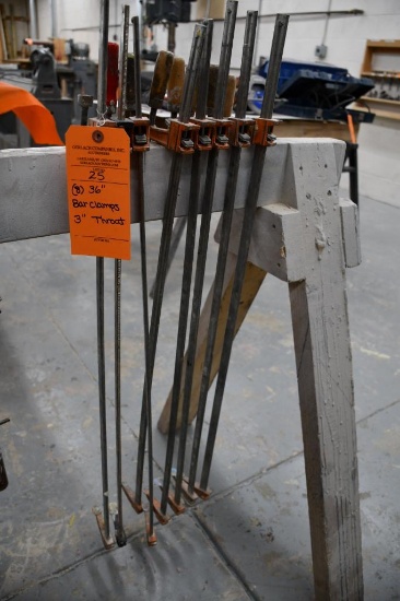 (8) 36" BAR CLAMPS 3" THROAT