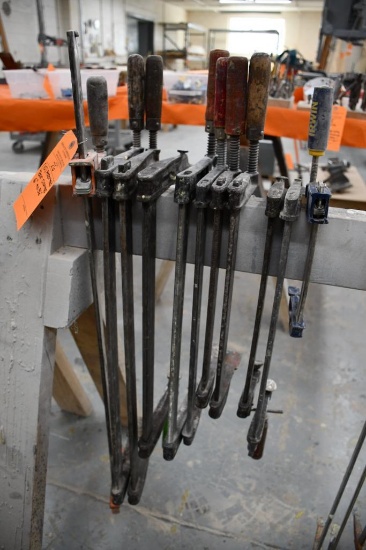(10) ASSORTED BAR CLAMPS, 6" TO 36"