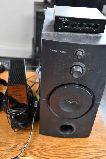 (3) ITEMS; HARMAN SPEAKER, CISCO POWER SOURCE, MY BOOK