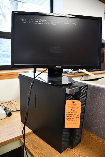 ASUS MONITOR, KEYBOARD, MOUSE, POWER STRIP AND DELL WORKSTATION PC PRECISION 5820