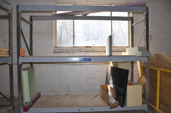 ONE SECTION OF PALLET RACKING 9' X 3' X 8'H