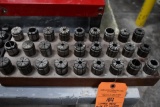WOODEN RACK WITH 27 COLLETS