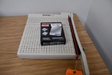 BOSTON 2612 PAPER CUTTER AND MINI DIGITAL PLATFORM SCALE NIB