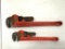 (2) RIDGID HEAVY DUTY PIPE WRENCHES 14