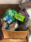 BOX W/ASSORTED HEX BOLTS 1/2 X 2, EXTERIOR GALVANIZED COMMON 8D 2 1/2