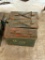 (3) VINTAGE AMMO MILITARY METAL BOXES 3 1/2
