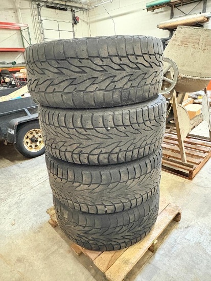 (4) FIERCE ST TIRES M & S 285/50R20, 116H RADIAL TUBELESS W/RIMES