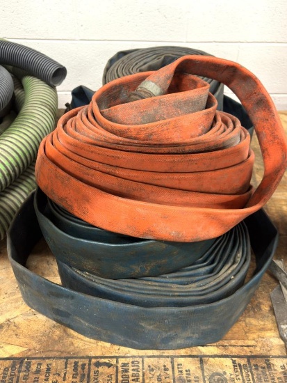 LOT WITH TRASH PUMP HOSE : (1) 2 1/2", (1) 3 1/4" AND (3) 4 3/4"