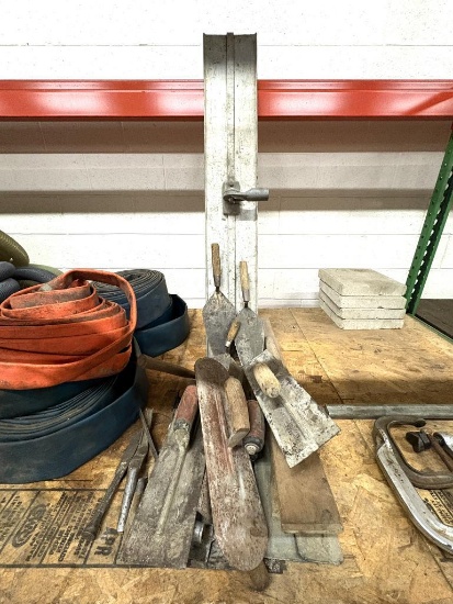 LARGE ASSORTMENT OF MASONRY TOOLS