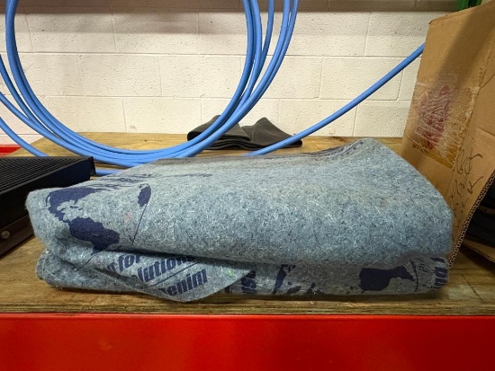 (2) MOVING BLANKETS (2) HARD HATS, PAINTING PAN AND ROLLER