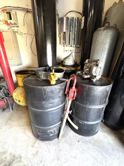 (3) 55 GALLON DRUMS: HYDRAULIC FLUID, WASTE AND ABSORBENT