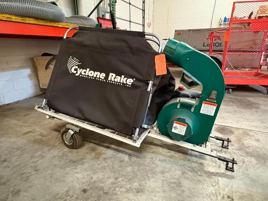 CYCLONE RAKE, LAWN AND LEAF VACUUM SYSTEM, LAWN MOWER ATTACHMENT, WITH